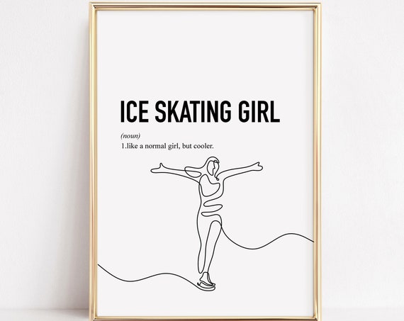 Ice Skating Gift Figure Skating Gift Teen Girl Gift Gifts For Her Gifts For Figure Skaters Skating Print Wall Art