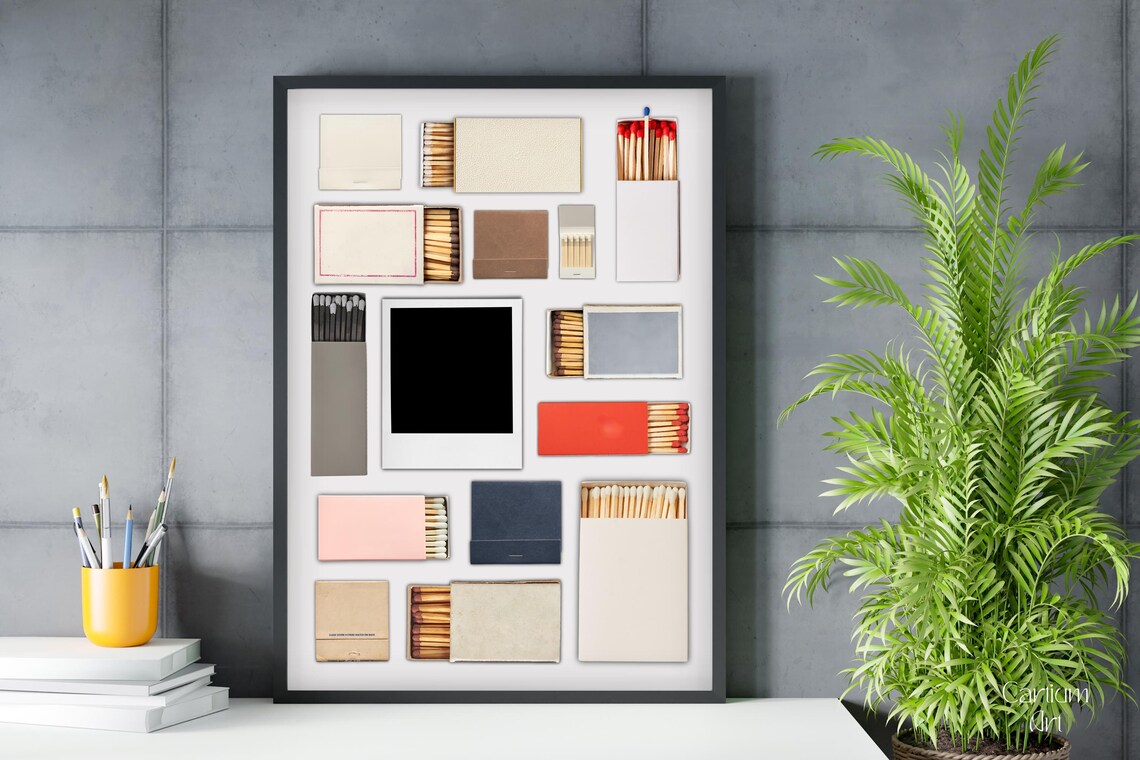 Matchbox Personalized Matchbook Art, DIY Template - Image 2