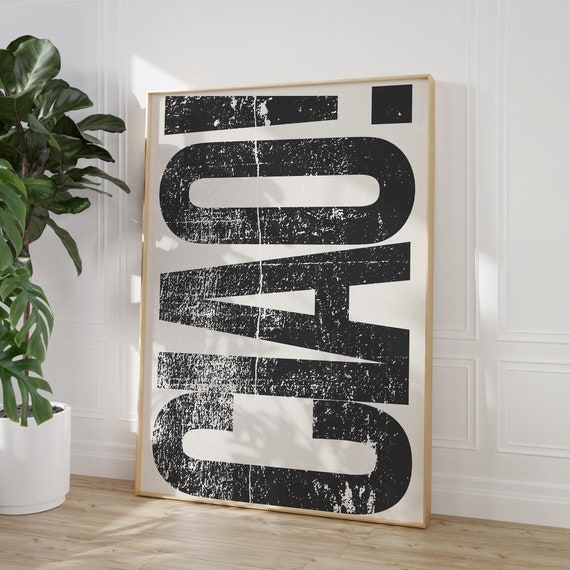Ciao Quote Print, Retro Neutral Typography Art