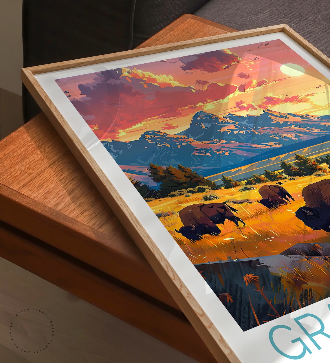 Grand Teton National Park Travel Poster National Park Print Grand Teton Wyoming Poster National Park Wall Art Personalised Gifts - Image 3