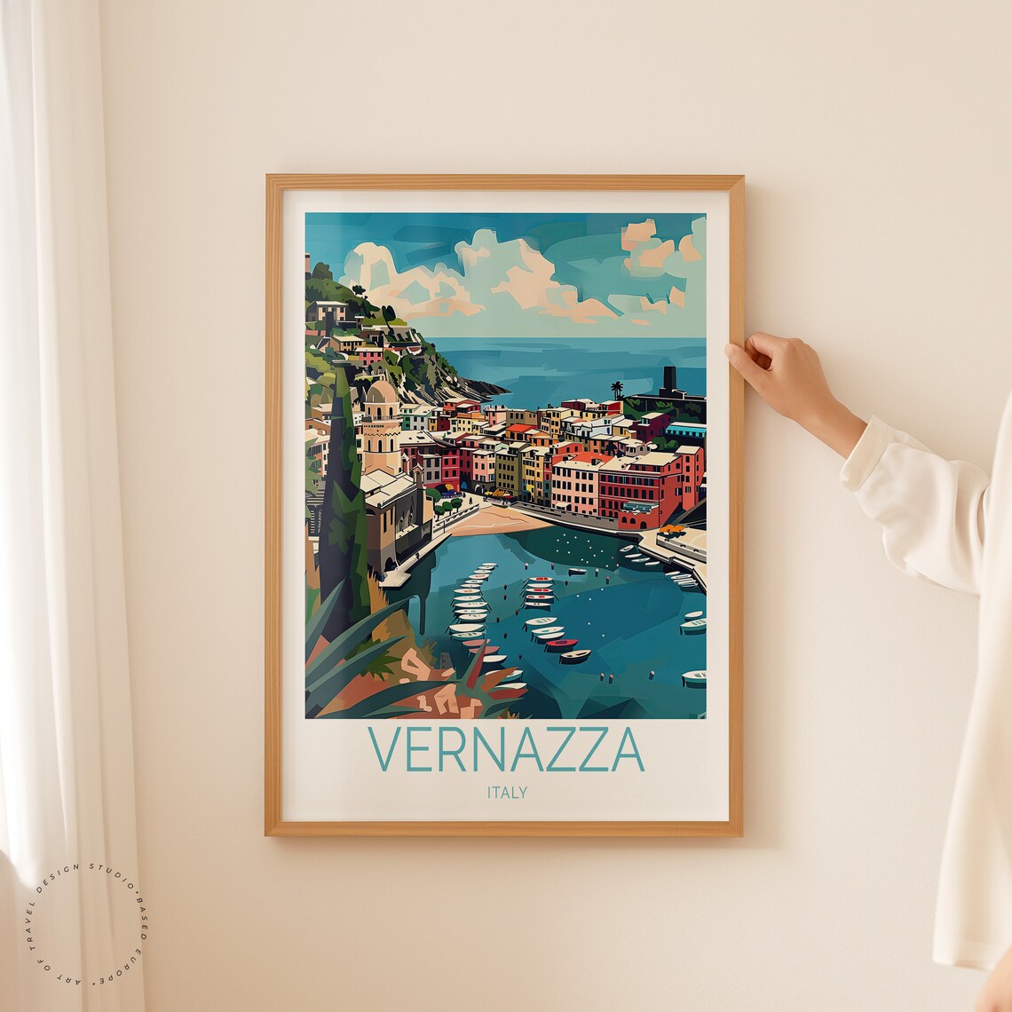 Vernazza Italy Travel Poster, Coast City Print - Image 2