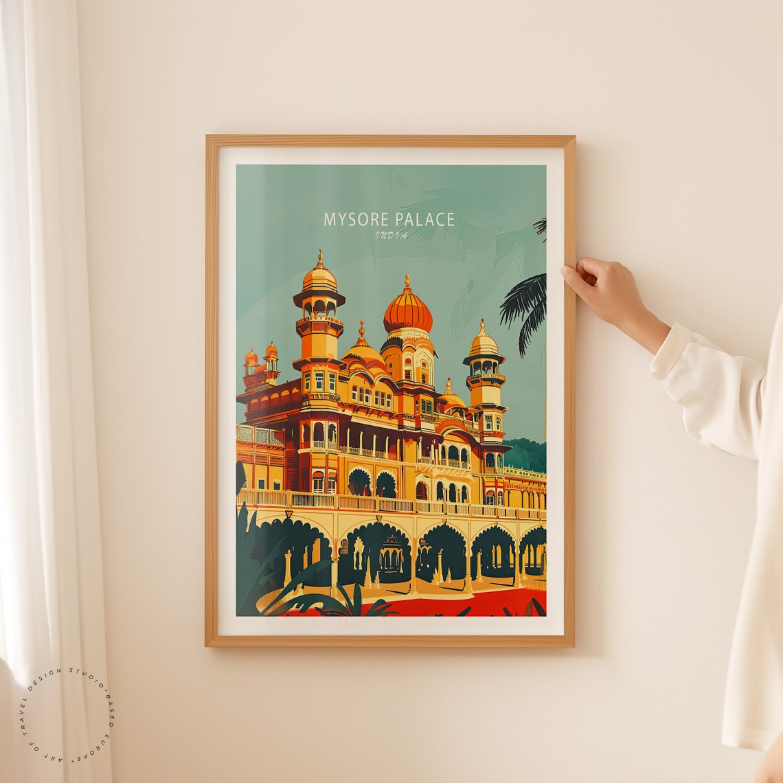 Mysore Palace India Golden Domes Royal Architecture Landmark Wall Art - Image 2