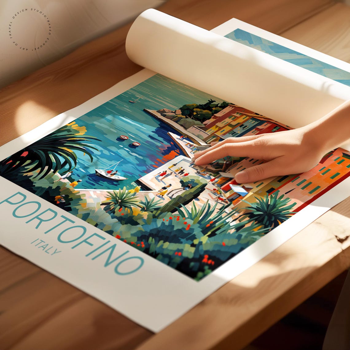 Portofino Italy Travel Poster, Home Decor Art Print - Image 2