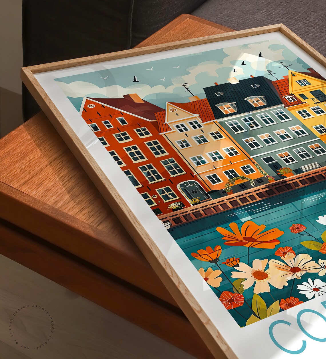Copenhagen Denmark Travel Poster, City Art Print - Image 3