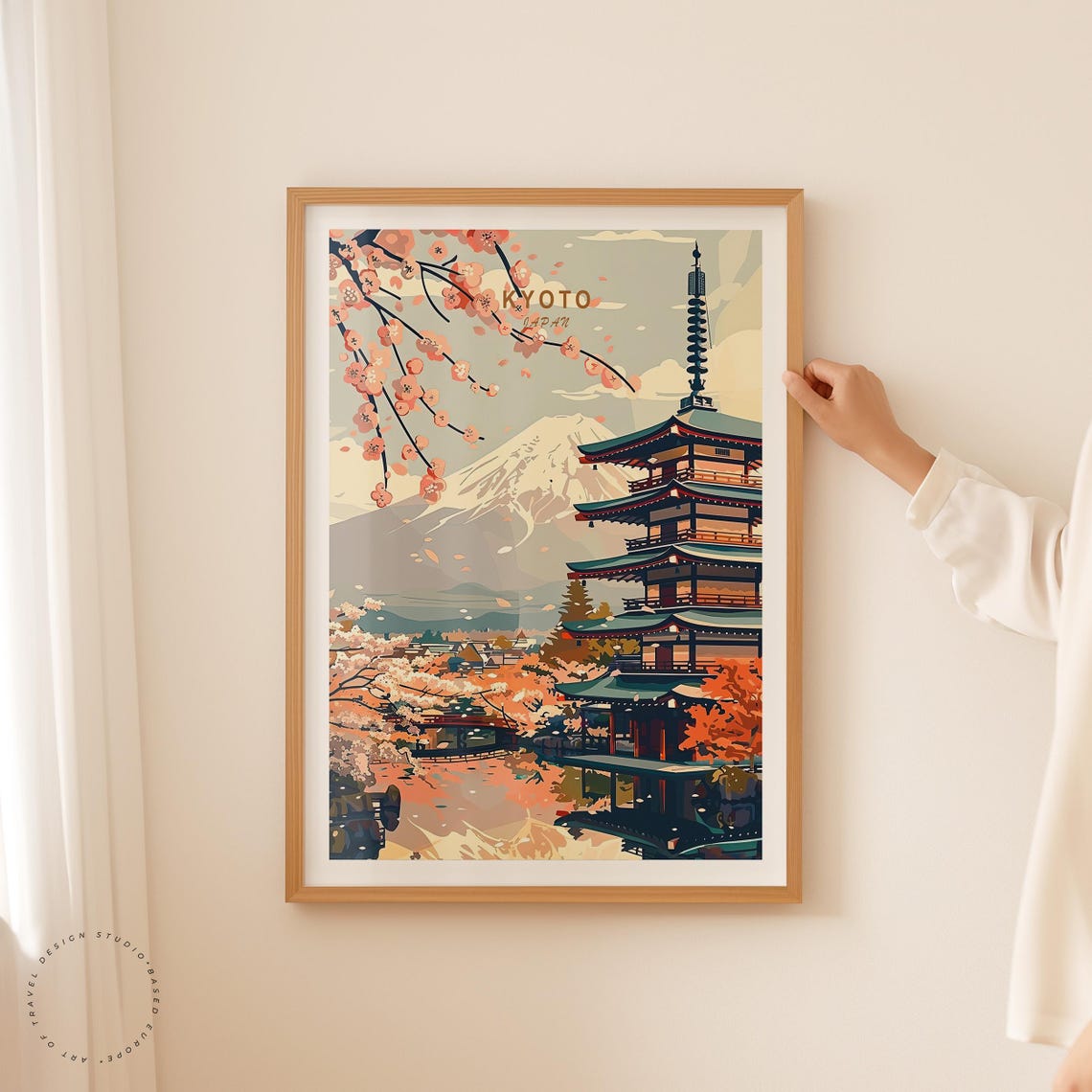 Kyoto Japan Travel Poster Kyoto Japan Print Japan Wall Art Decor Kyoto Gardens Poster Wedding Gifts Birthday Present - Image 2