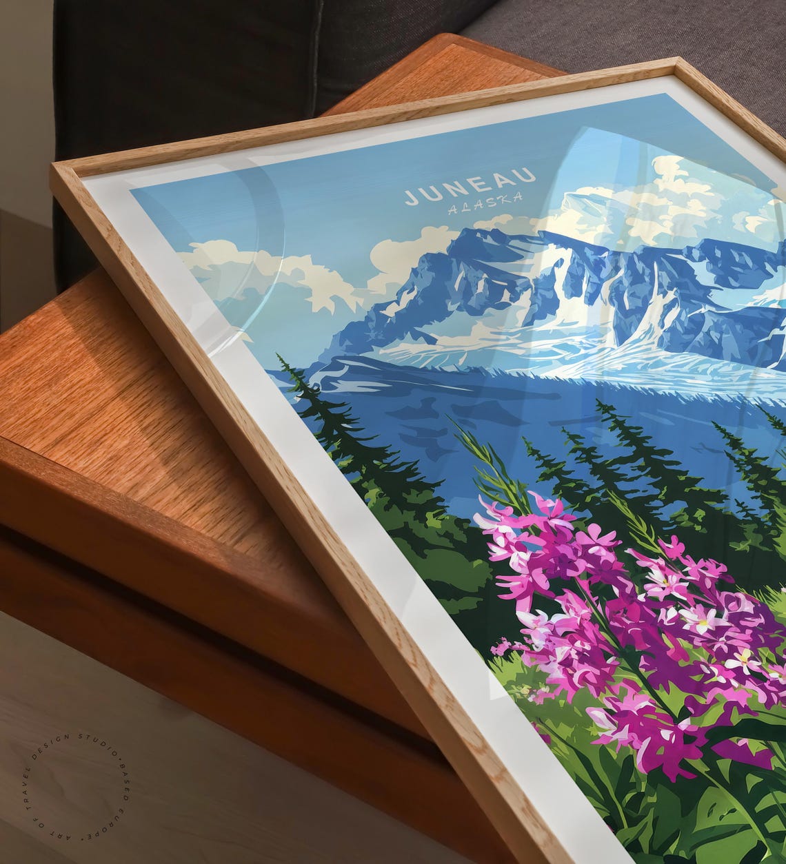 Juneau Alaska Glacier Peak Wildflowers Pine Forest Mountain Poster - Image 6