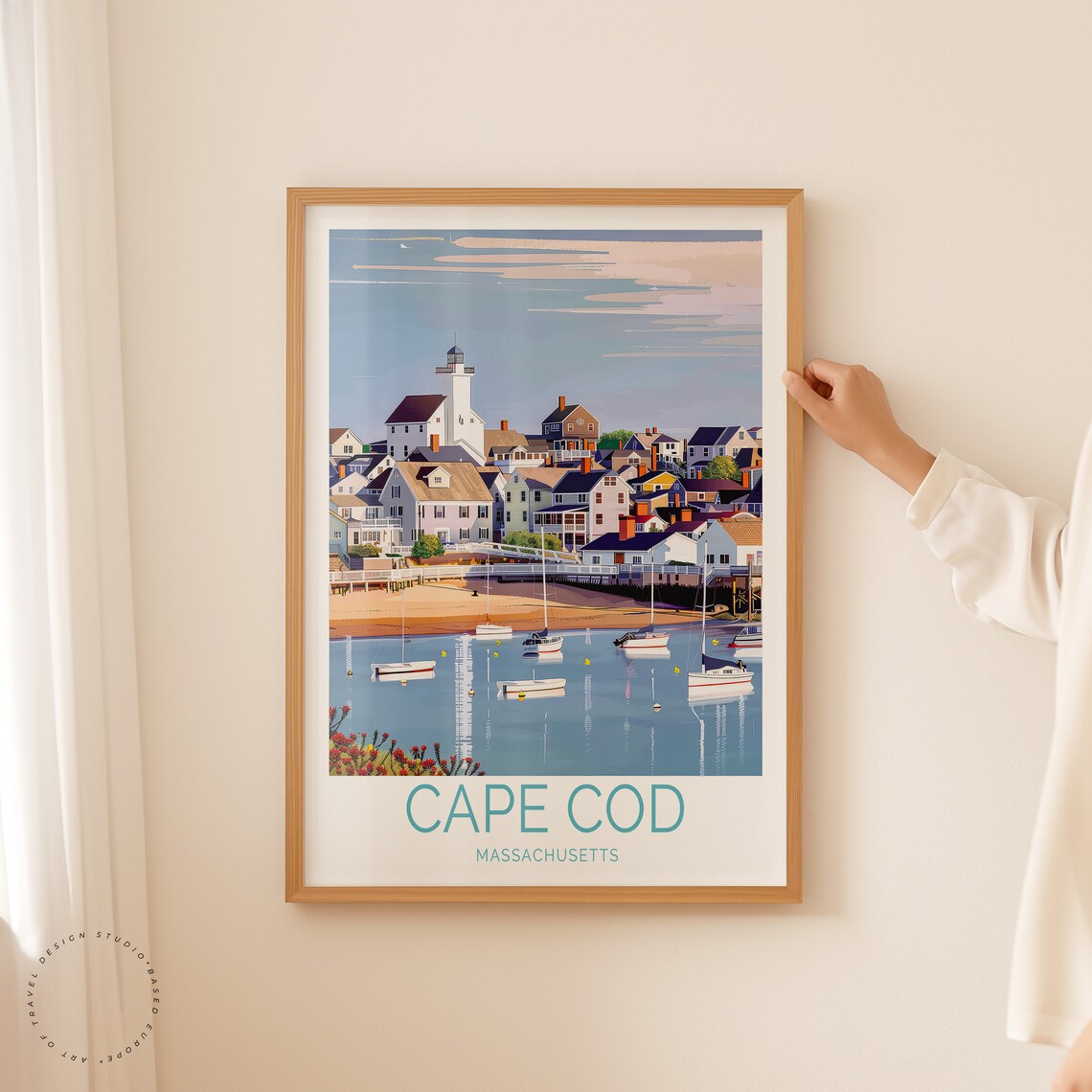 Cape Cod Travel Poster, Massachusetts Art Print - Image 2