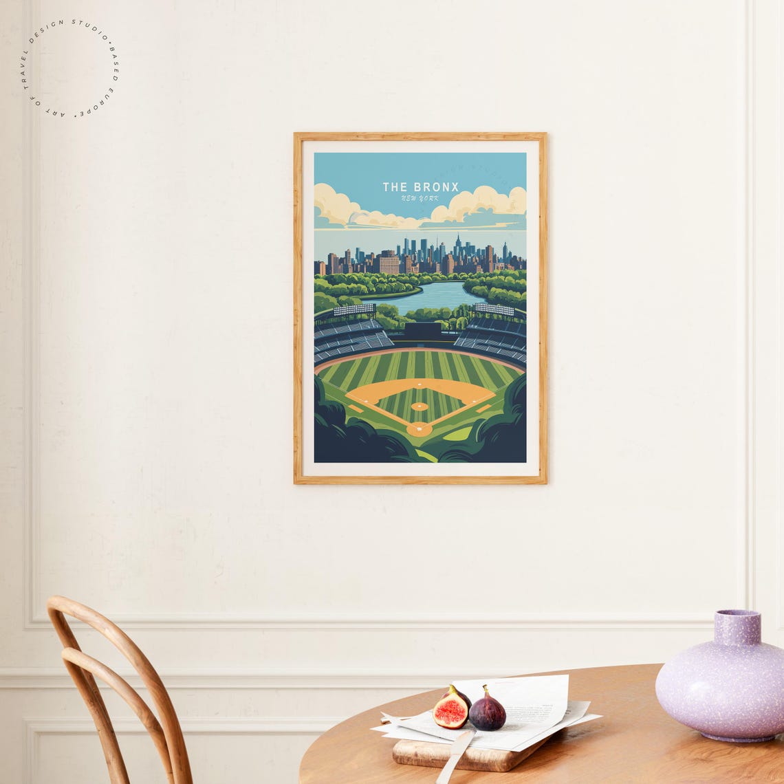 The Bronx New York Baseball Stadium Park River Daytime Skyline Poster - Image 4