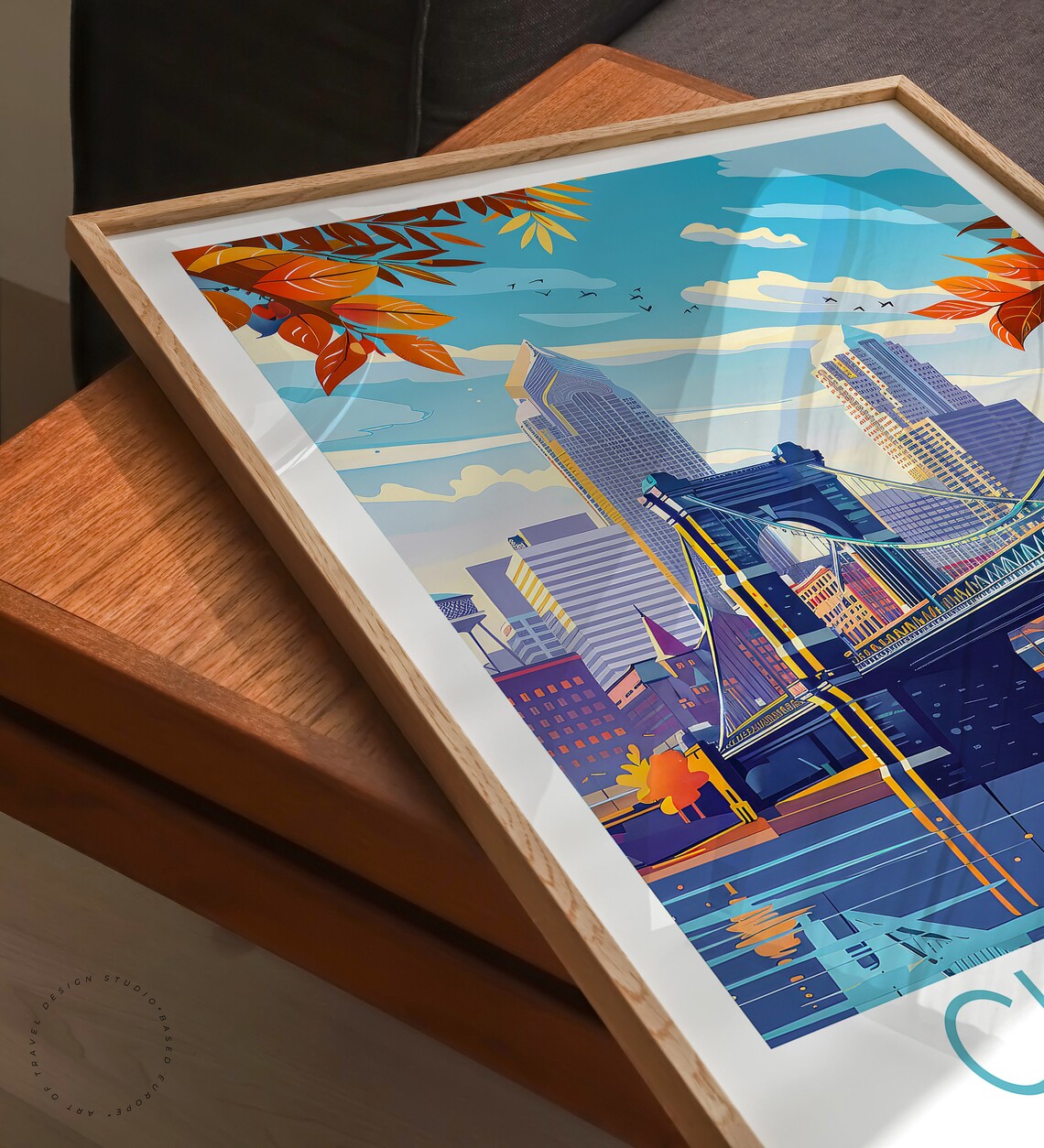 Cincinnati Travel Poster, Ohio City Wall Art - Image 3
