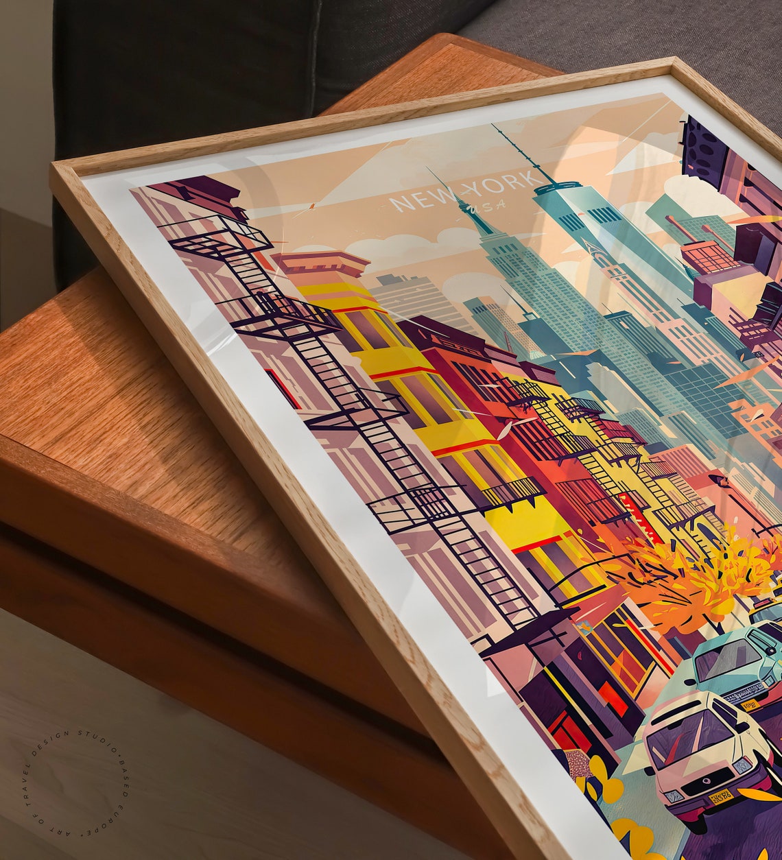 New York, USA Travel Poster Art Print - Image 3