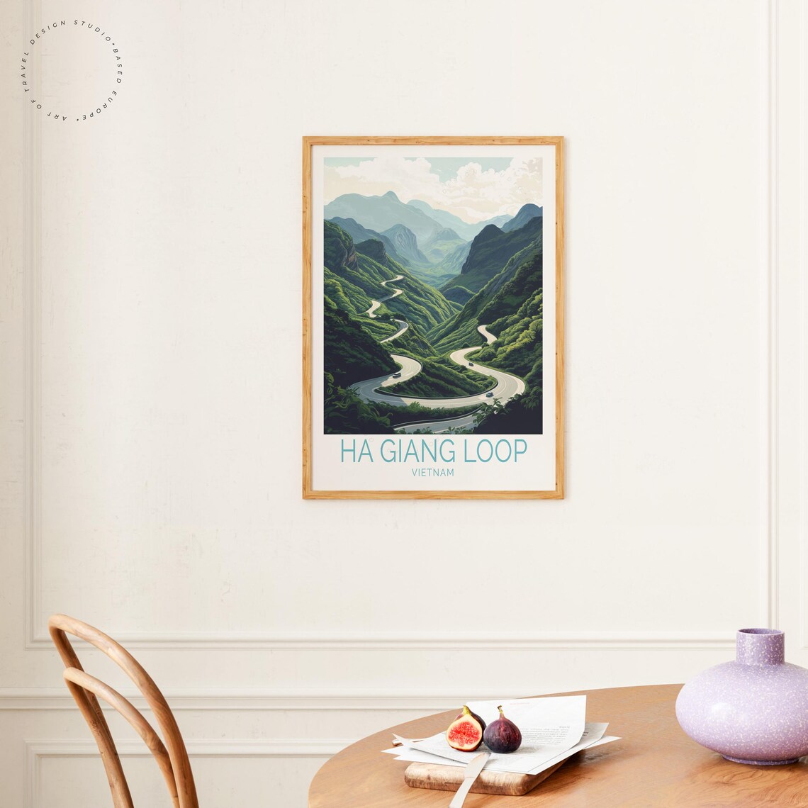 Ha Giang Loop Vietnam Green Mountain Valley Road Travel Poster - Image 4
