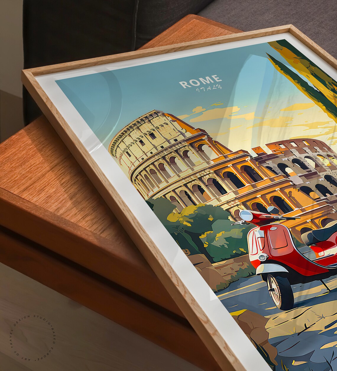 Rome Italy Travel Poster, Colosseum Travel Poster - Image 3