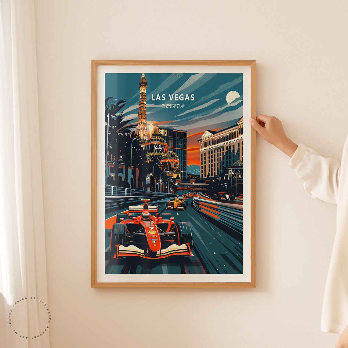 Las Vegas Nevada Formula One Night Race Street Circuit Poster - Image 2