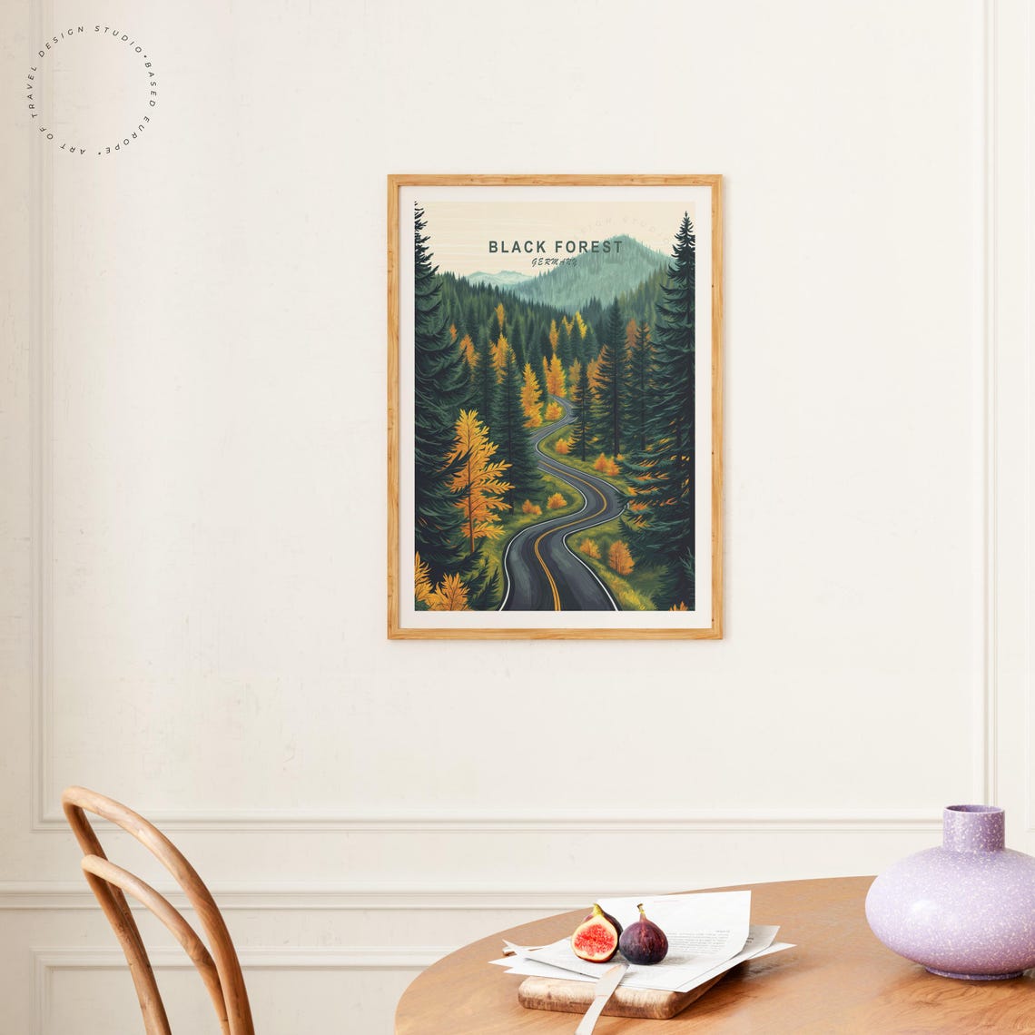 Black Forest Germany Winding Road Autumn Pines Mountain View Poster - Image 4