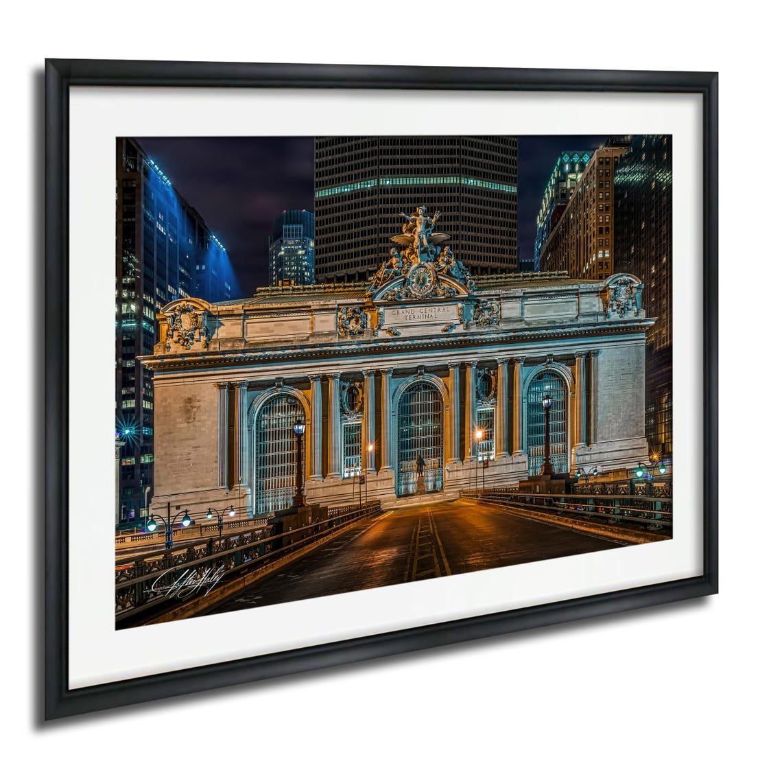 Grand Central Terminal at Night Illuminated Facade NYC Landmark Poster