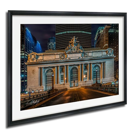 Grand Central Terminal at Night Illuminated Facade NYC Landmark Poster