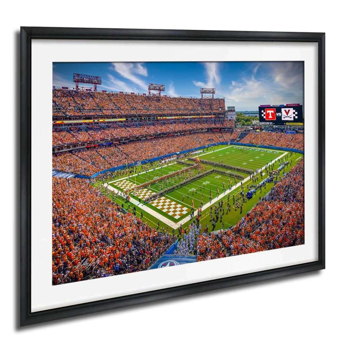 Tennessee Vs Virginia Football Stadium Packed Crowd Sports Wall Art