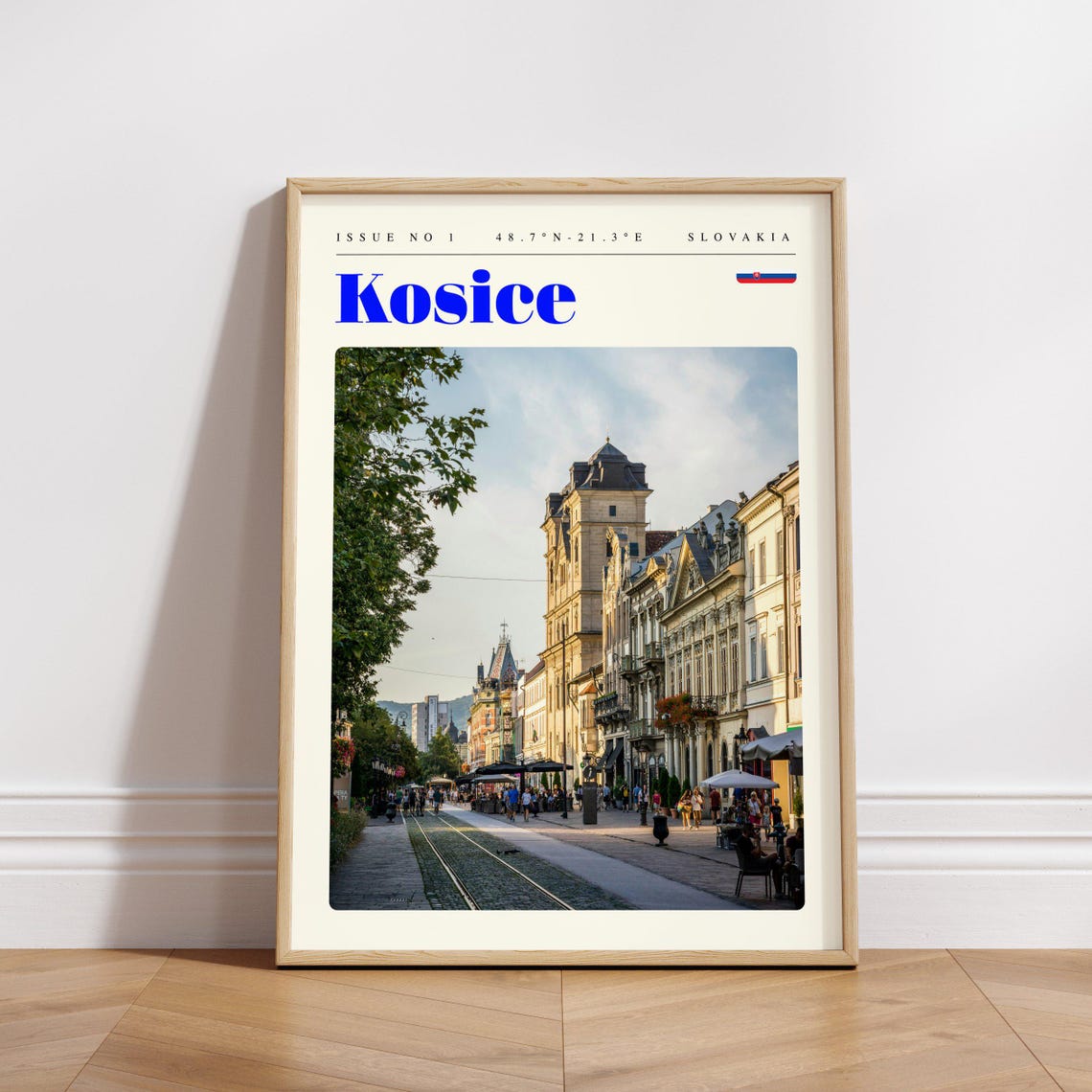 Kosice Slovakia Historic Old Town Street Clock Tower Travel Poster - Image 3