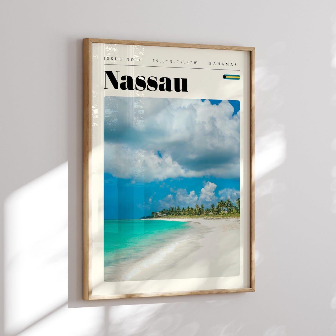 Nassau Bahamas Turquoise Water And White Sand Beach Scene Poster - Image 2