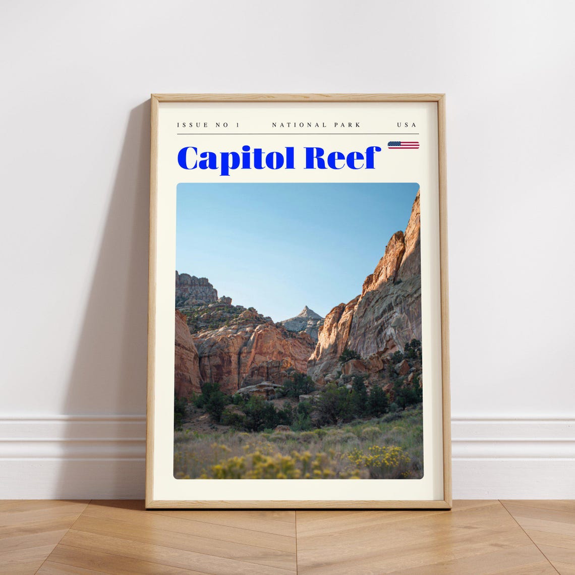 Capitol Reef Red Rock Canyon National Park Retro Travel Poster - Image 3