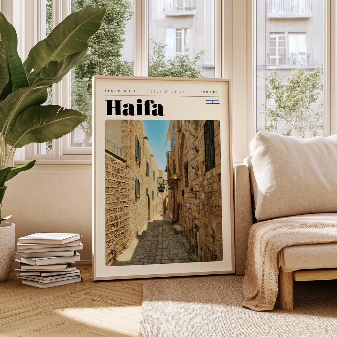 Haifa Israel Historic Stone Alley Old City Limestone Charm Poster