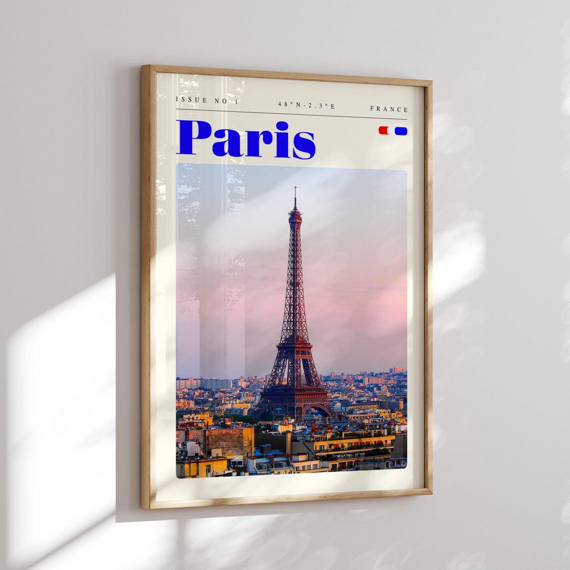 Paris Eiffel Tower Pink Sunset France Romance City Travel Poster - Image 2