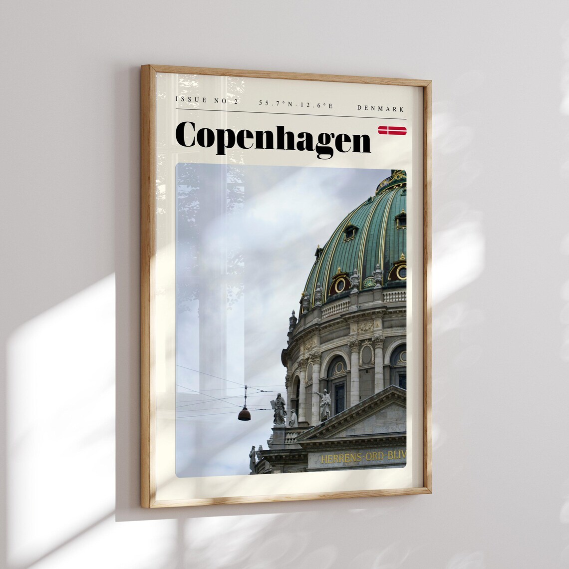 Copenhagen Denmark Marble Church Dome Photography Travel Poster - Image 2