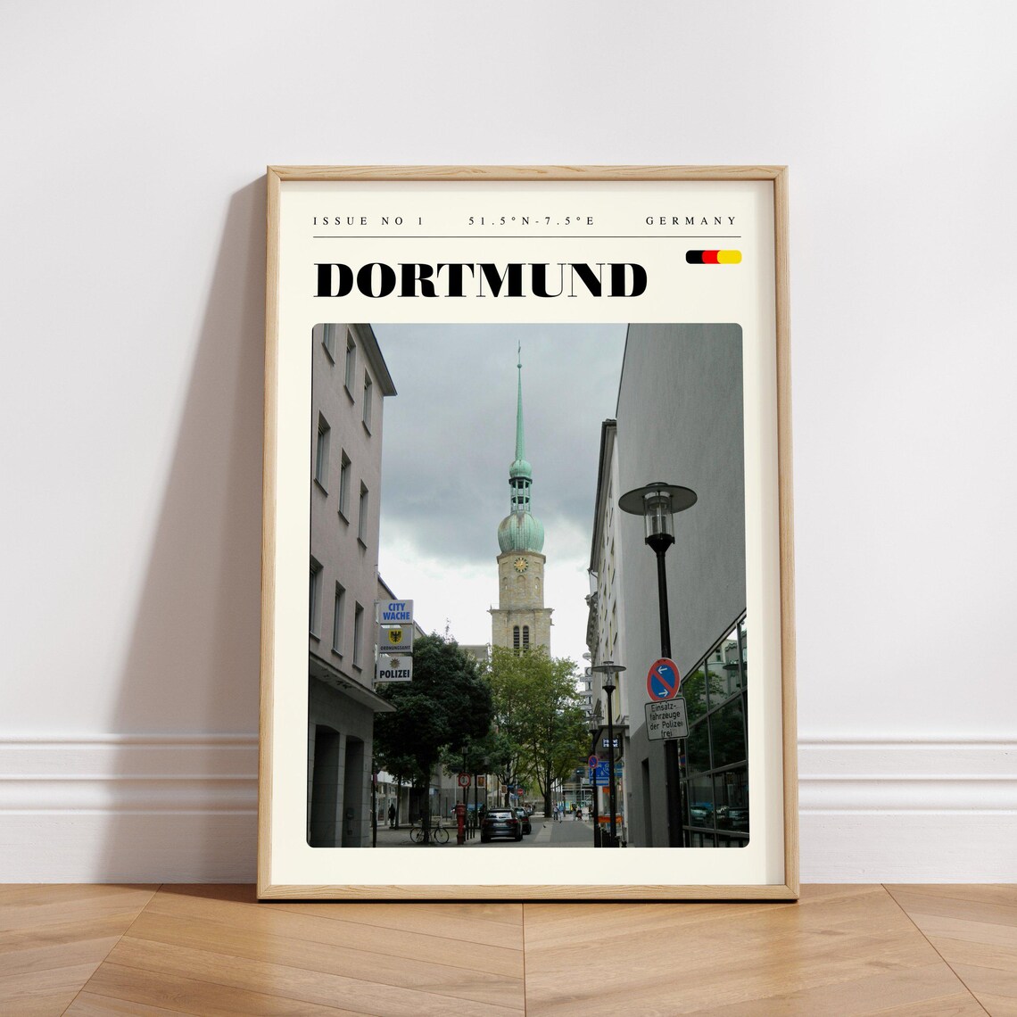 Dortmund Germany Historic Church Tower Old City Street Travel Poster - Image 3