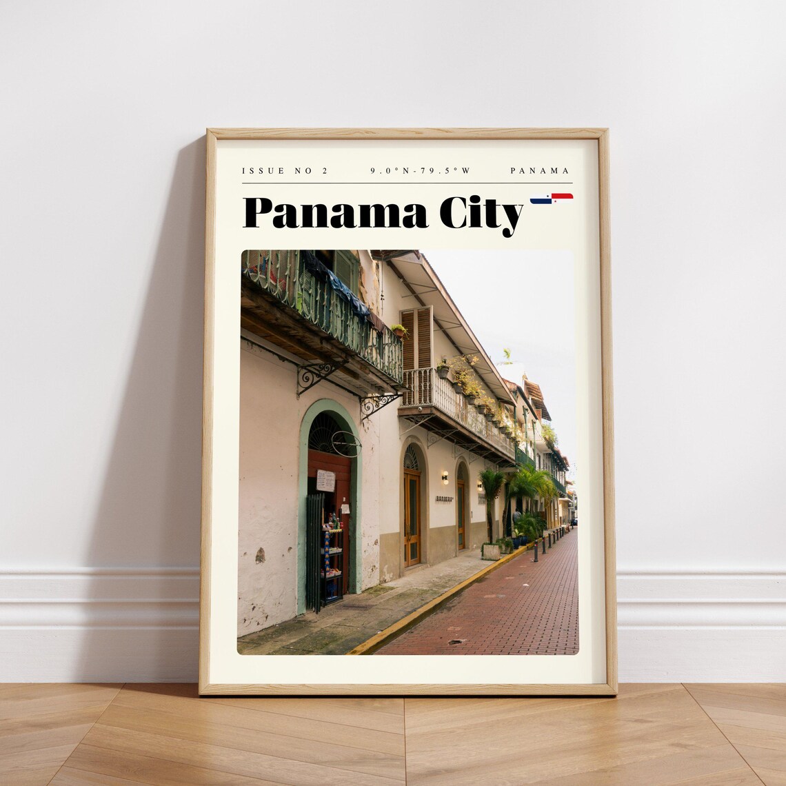 Panama City Colonial Street Balconies Old Town Travel Poster - Image 3