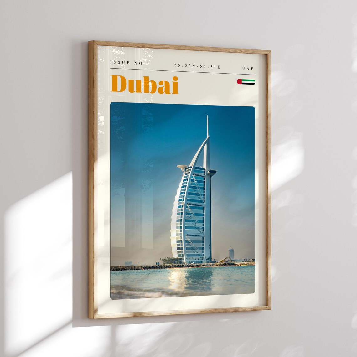 Dubai UAE Burj Al Arab Sail Hotel Sea Waterfront Photo Travel Poster - Image 2