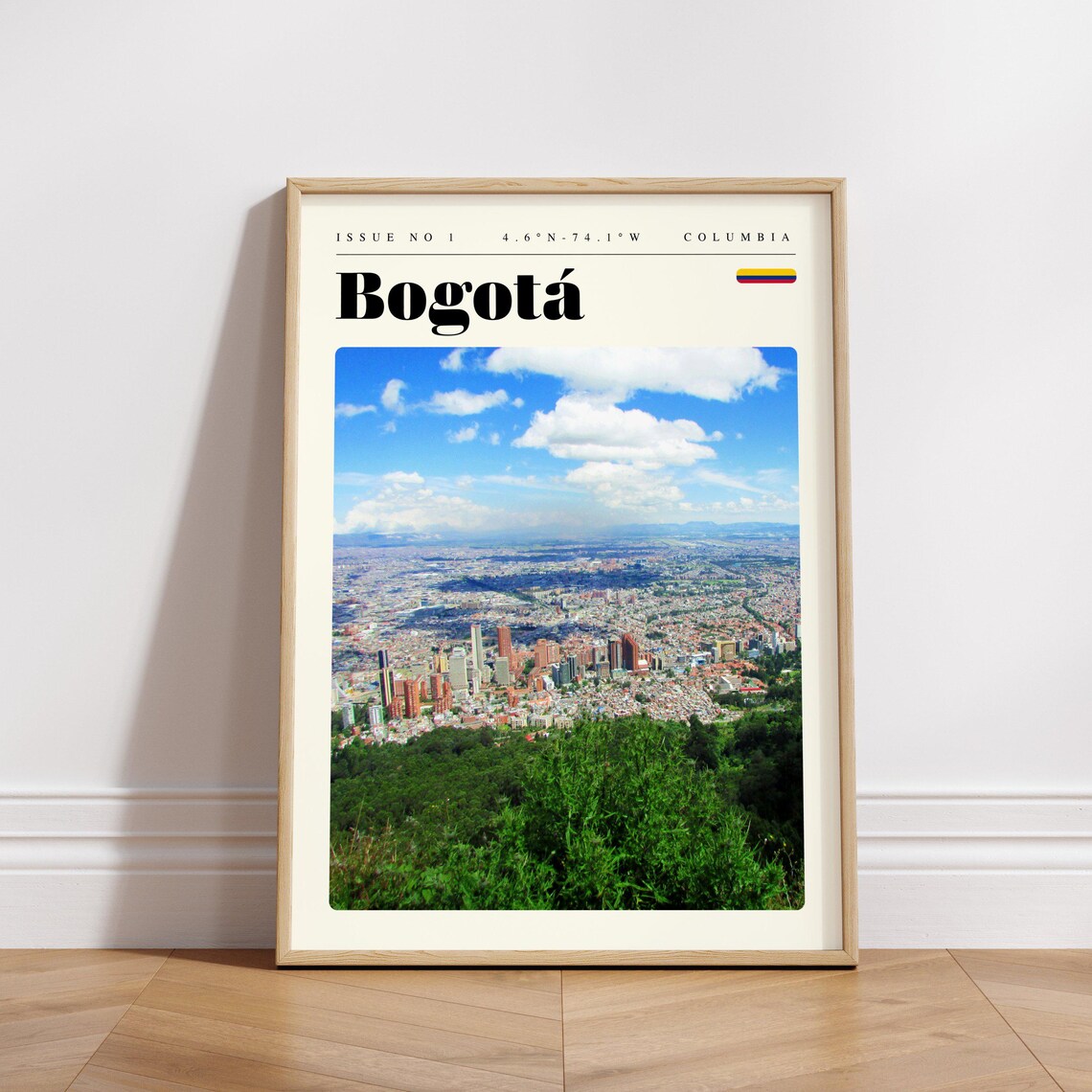 Bogotá City Panorama Colombia South America Retro Travel Poster - Image 3