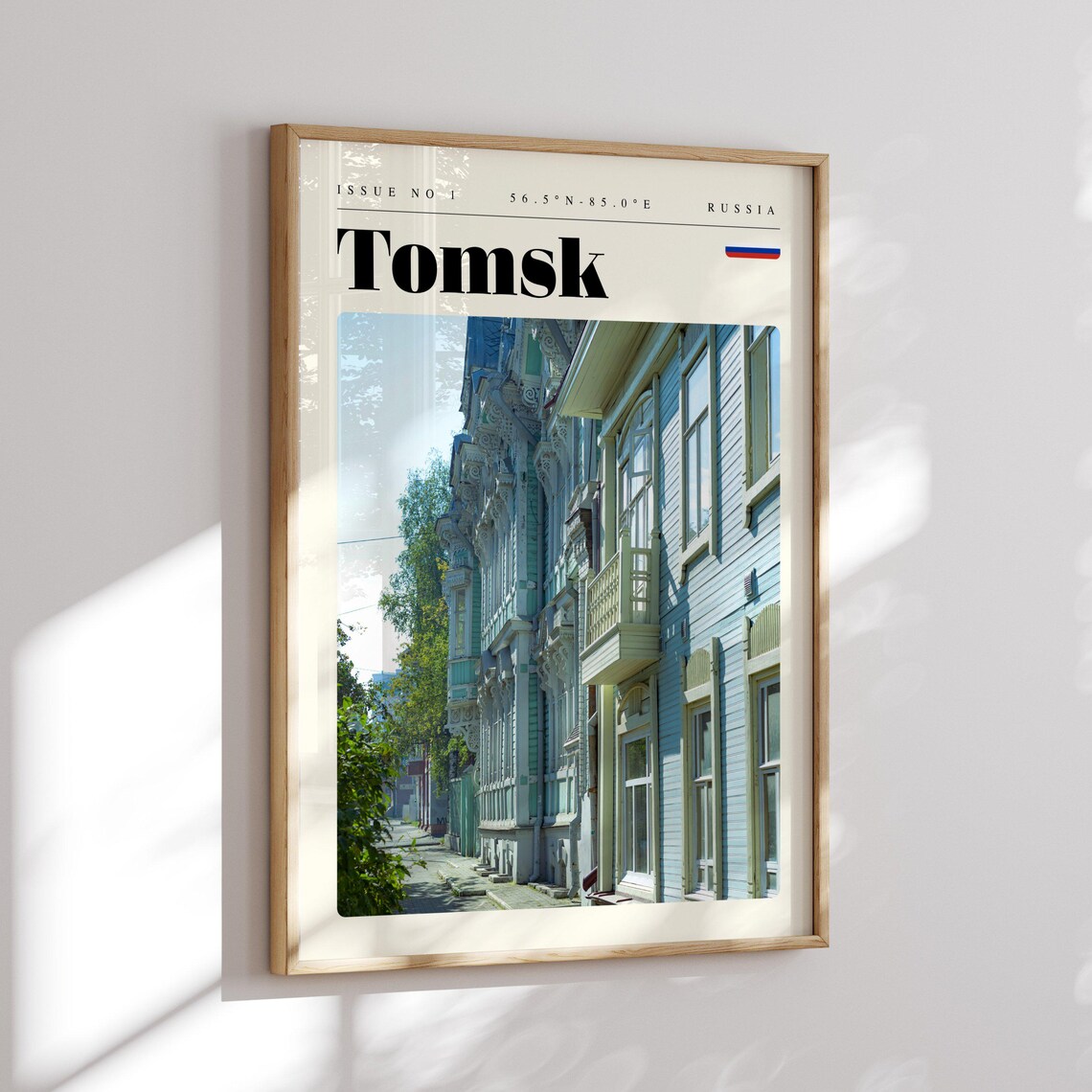 Tomsk Russia Vintage Travel Poster Historic Wooden Houses Street - Image 2