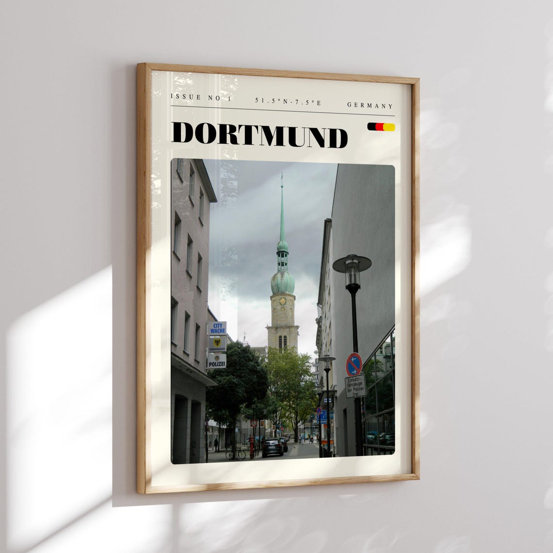 Dortmund Germany Historic Church Tower Old City Street Travel Poster - Image 2