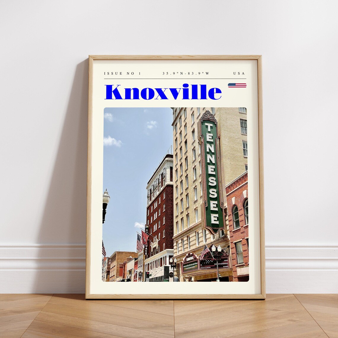 Knoxville Tennessee Theatre Sign On Historic Gay Street Poster - Image 3