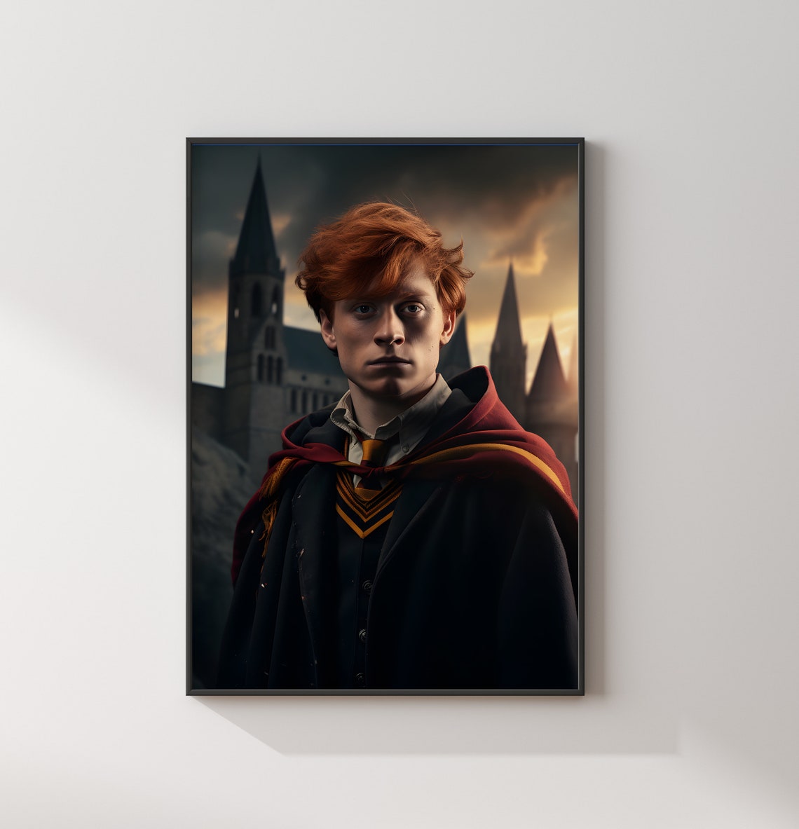 Ron Weasley Red Haired Wizard Portrait Castle Backdrop Poster - Image 2