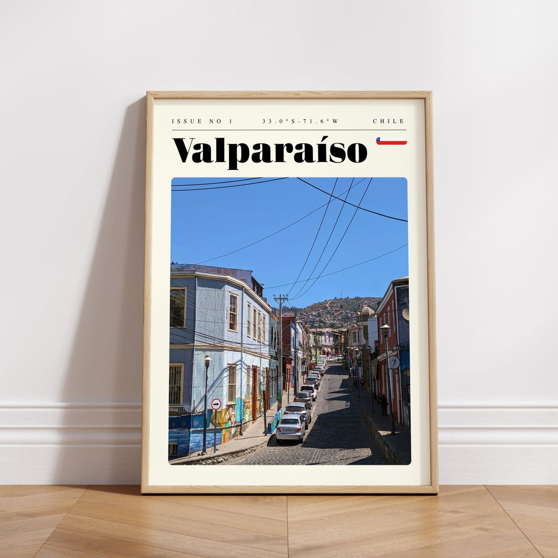 Valparaiso Chile Colorful Hillside Street Photography Travel Poster - Image 3