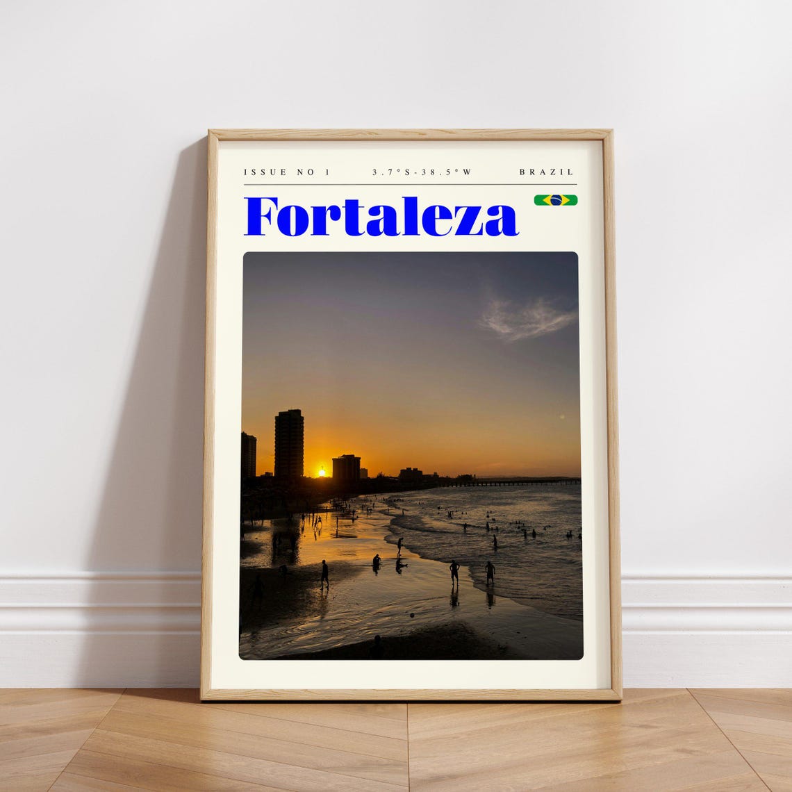 Fortaleza Brazil Beach Sunset Ocean Waves Coastal Travel Poster - Image 3