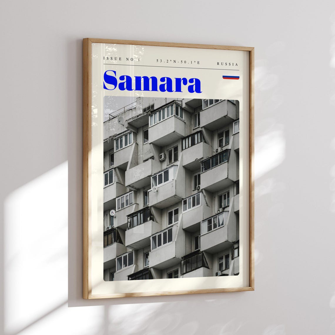 Samara Russia Soviet Era Apartment Block Facade Photo Poster - Image 2