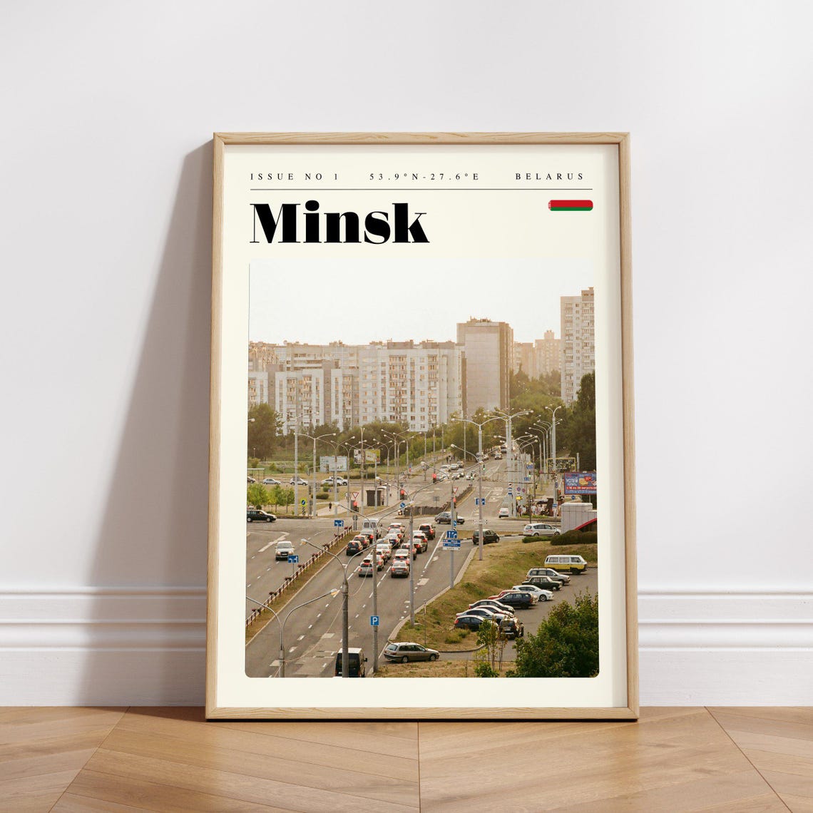 Minsk Wide Avenue Soviet Era Blocks Belarus City Travel Poster - Image 3