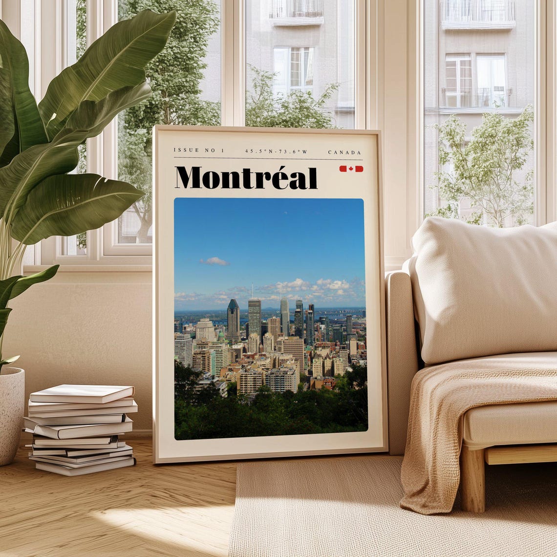 Montreal Canada Downtown Skyline Panorama Photo Travel Poster