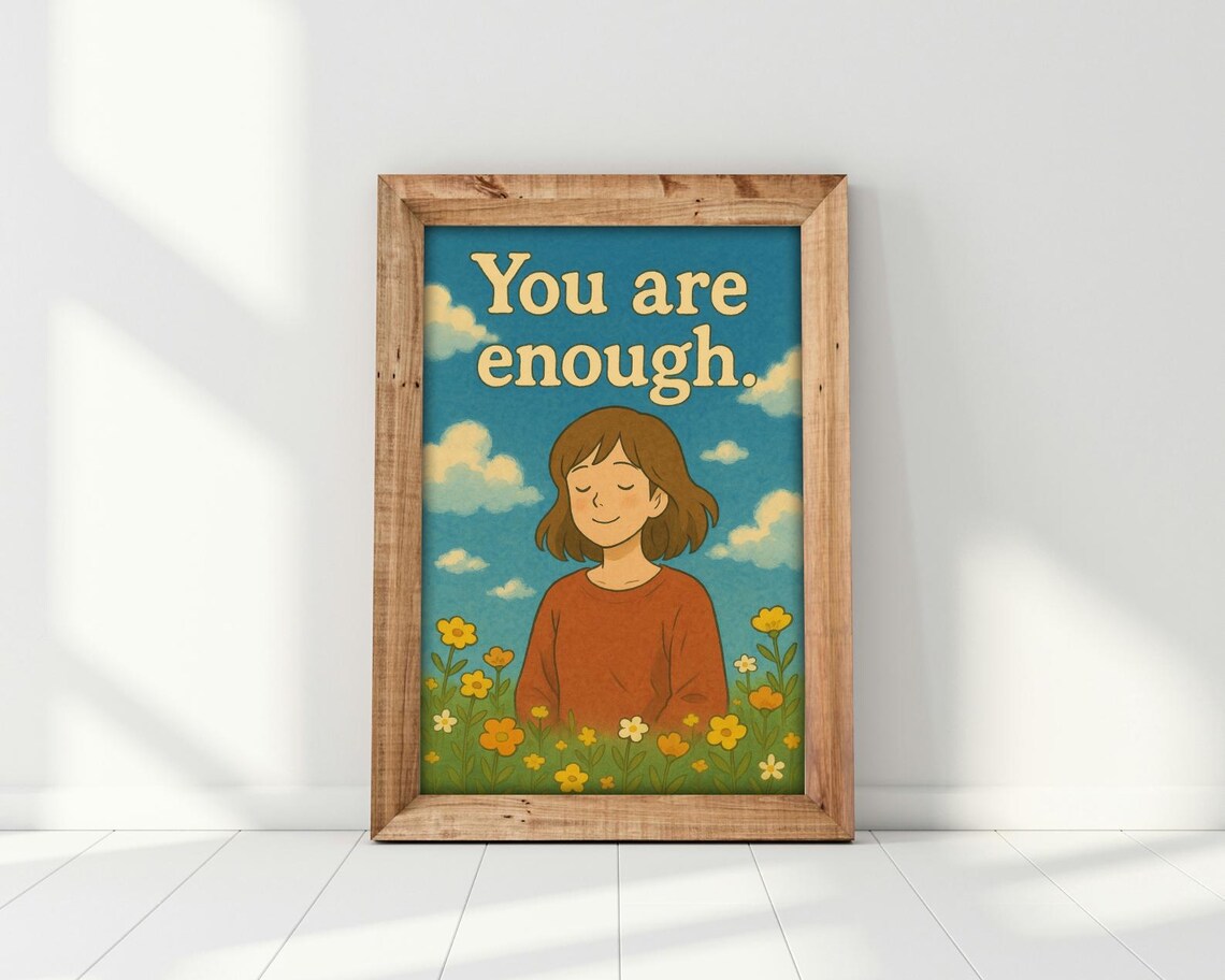 You Are Enough - Motivational Typography Art