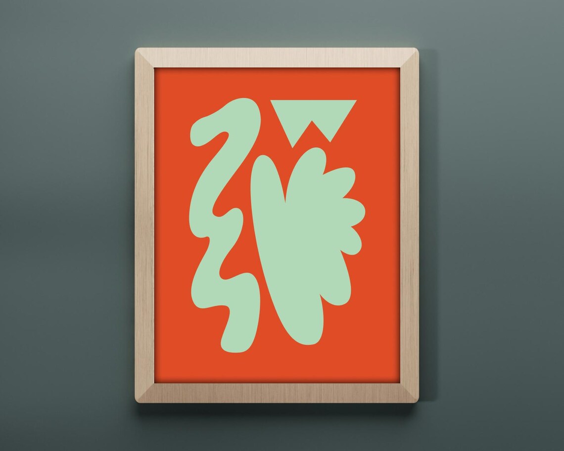 Abstract Bold Shape Art, Modern Wall Print - Image 2