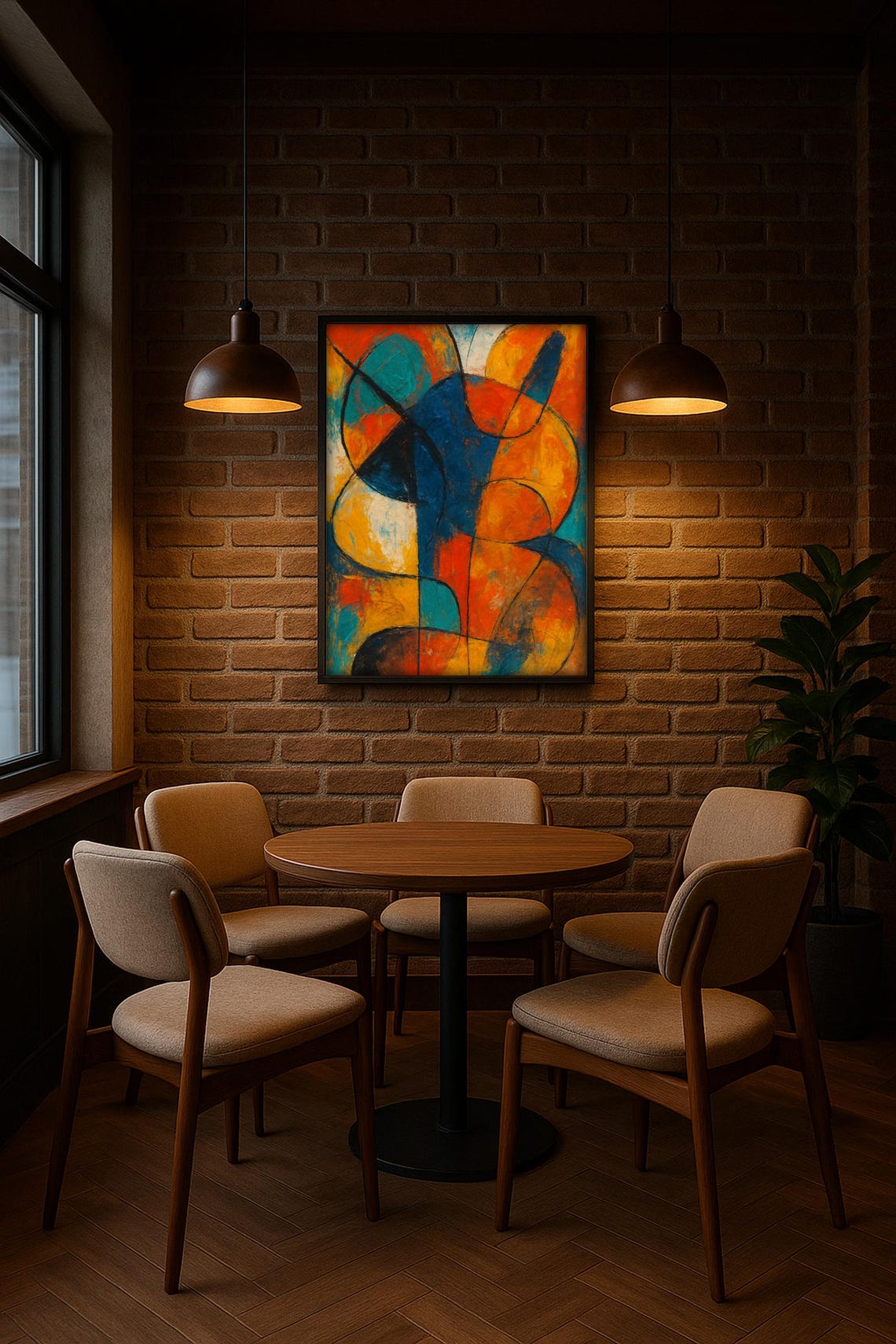 Bold Abstract Shapes, Colorful Geometric Art Print - Image 3