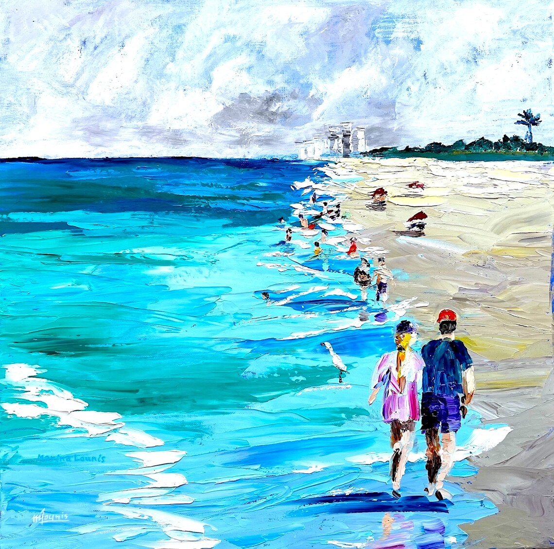 Custom Portrait Florida Beach, Naples FL Wall Art Print