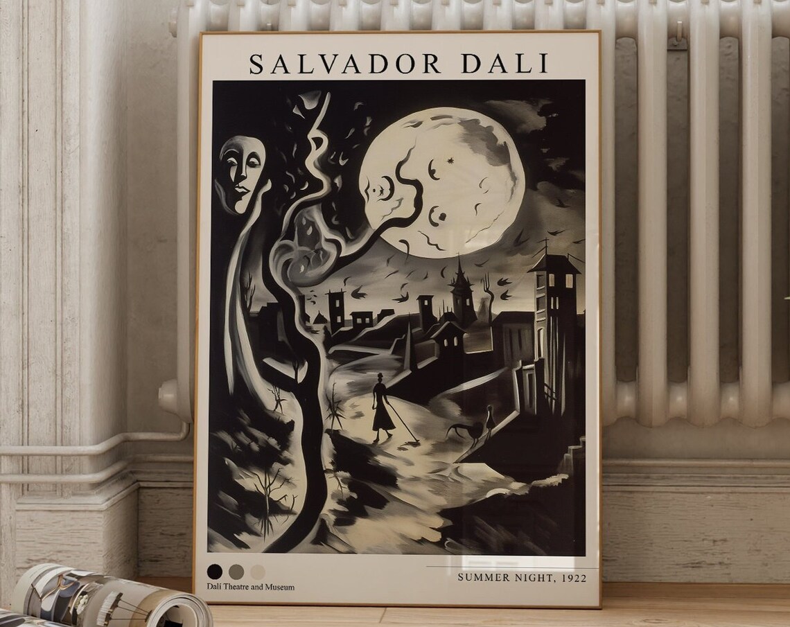 Salvador Dali Summer Night Art Print, Classic Style