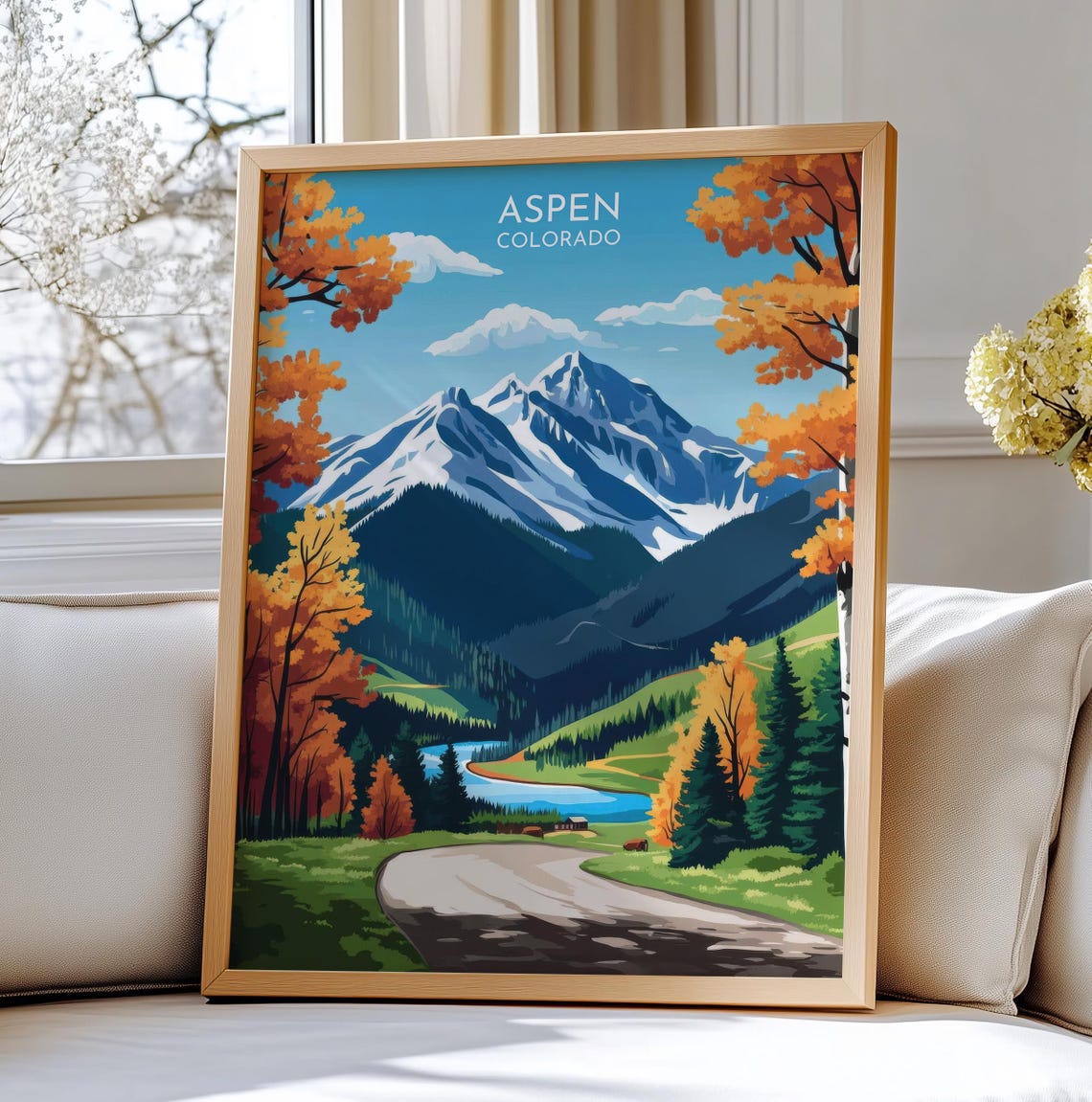 Aspen Colorado Rocky Mountains Poster Autumn Aspen Trees Alpine Lake