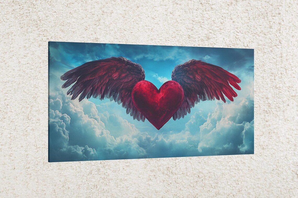 Soaring Love Heart Valentines Day Art Print