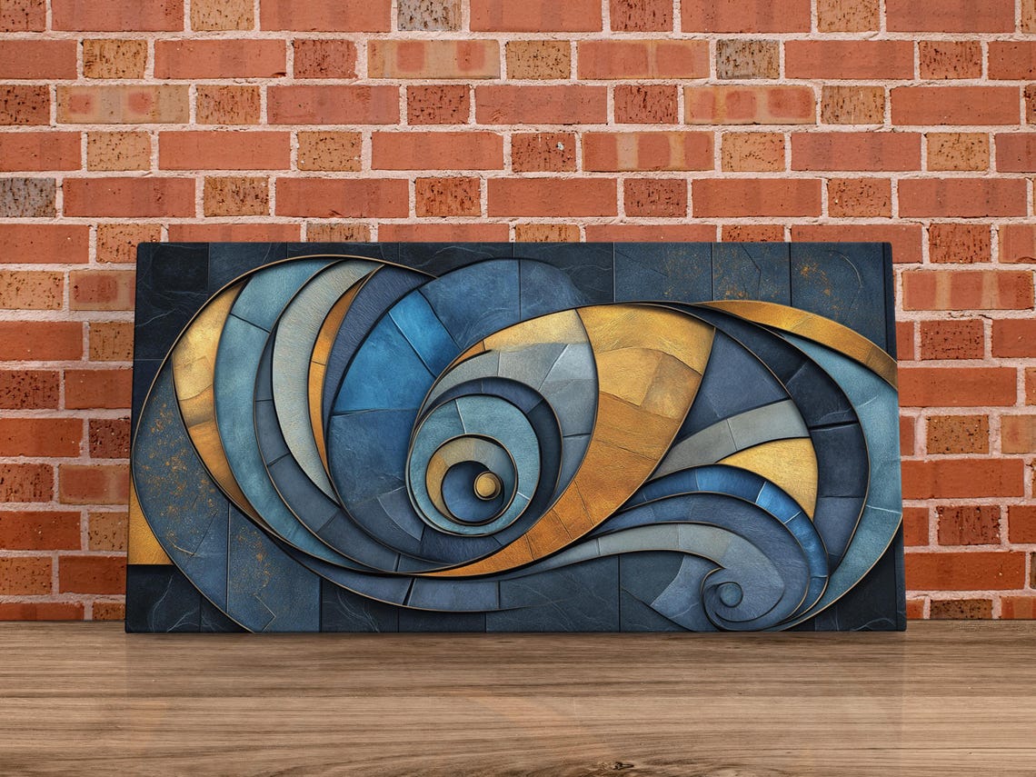 Metallic Spiral Design Poster Print