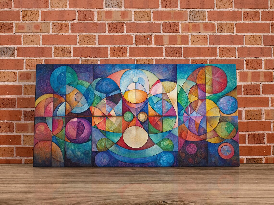 Vibrant Geometric Shapes, Modern Art Print - Image 4