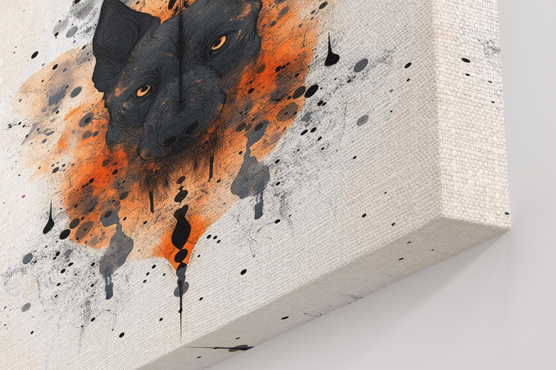 Fierce Dog Ink Splatter Art Print - Image 5